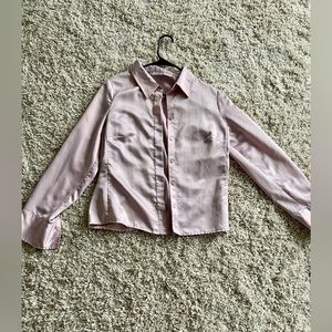 Silky lilac  button down top